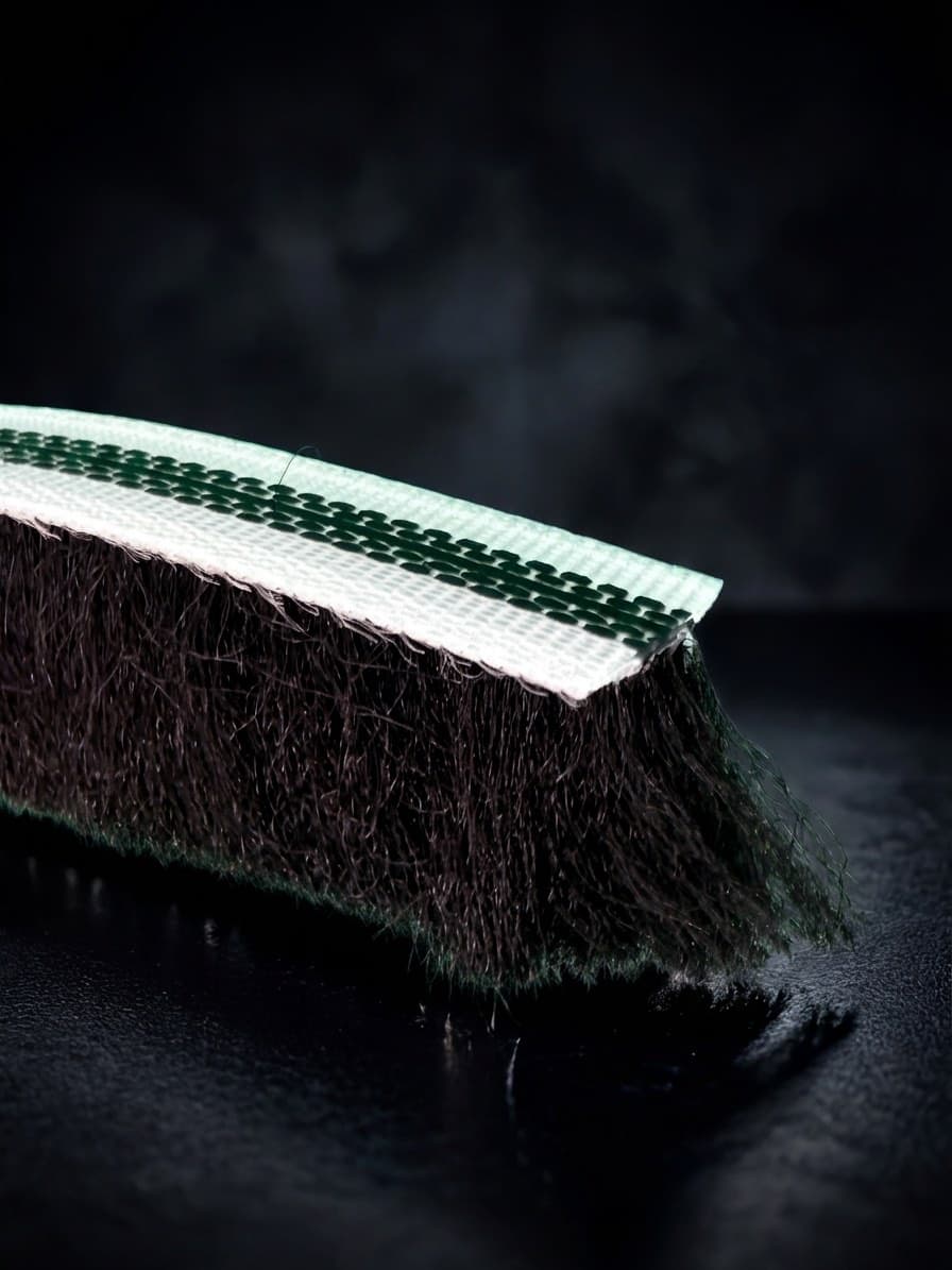 High bay brush seal strip for commercial door and industrial sealing applications
